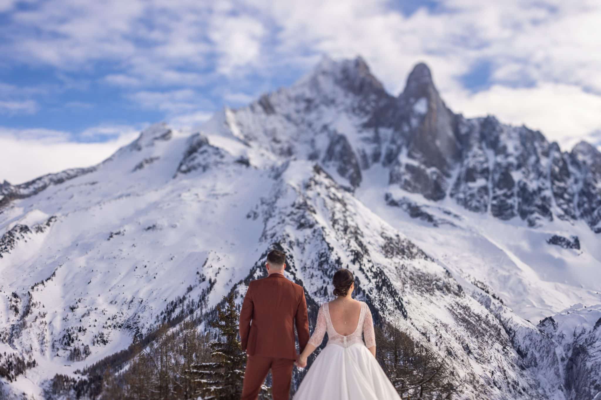 Séance couple Chamonix montagne photographe mariage