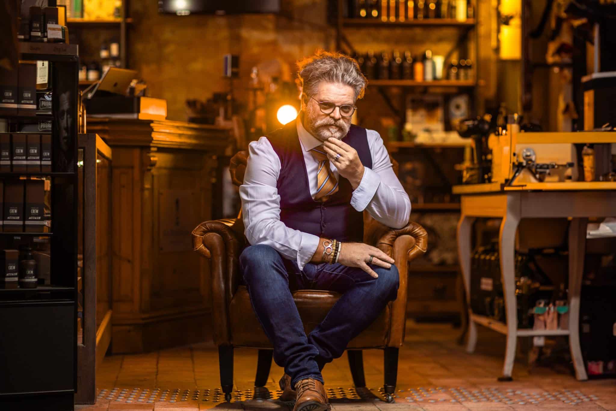 Photographe corporate Lille portrait artisan barbier