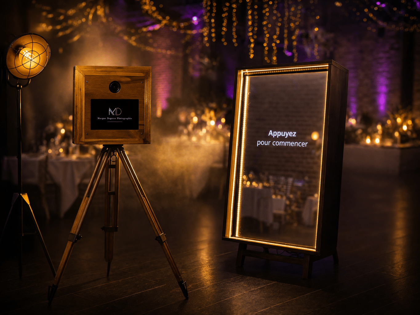 Borne photo Nord avec borne classique et borne miroir pour mariage et événement