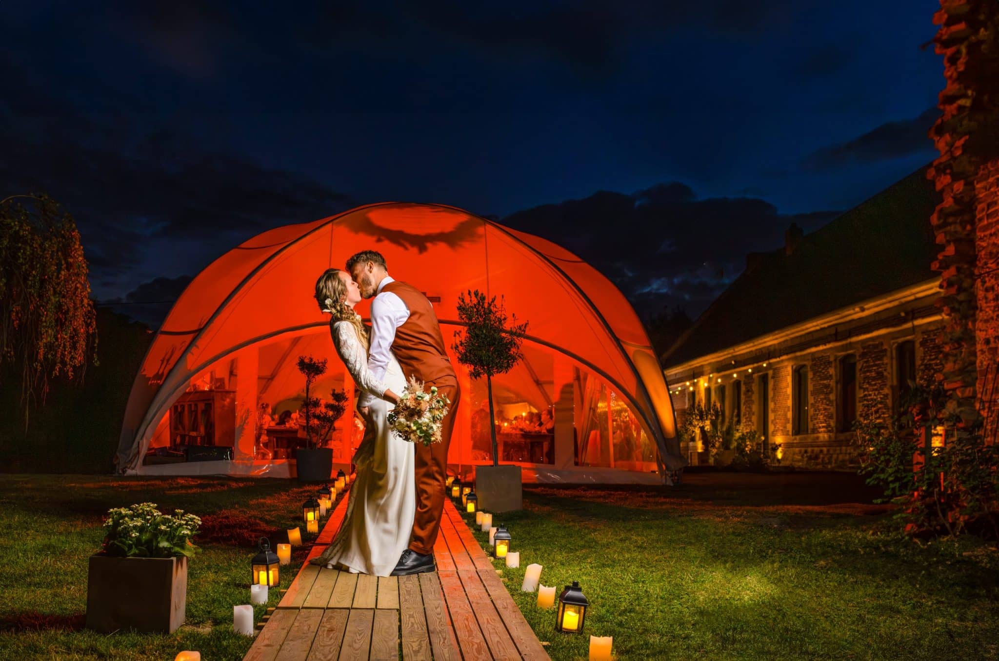 Mariage à domicile Lille - vin d'honneur jardin Typhaine Timothé